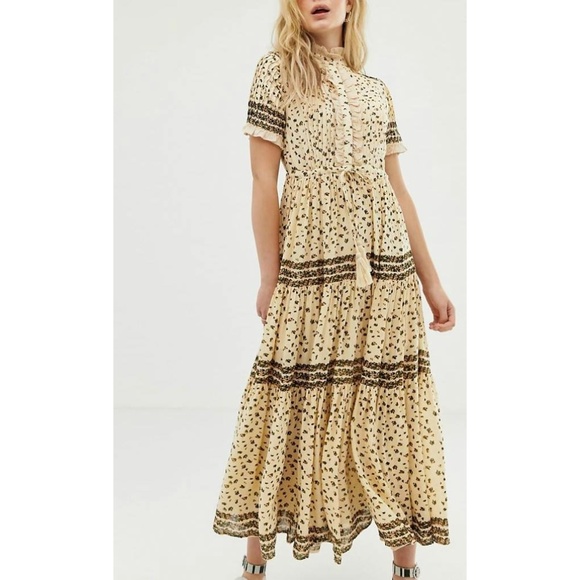 rare feeling pleated printed dress